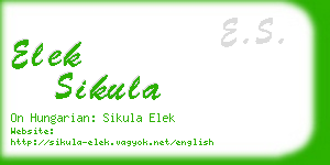 elek sikula business card